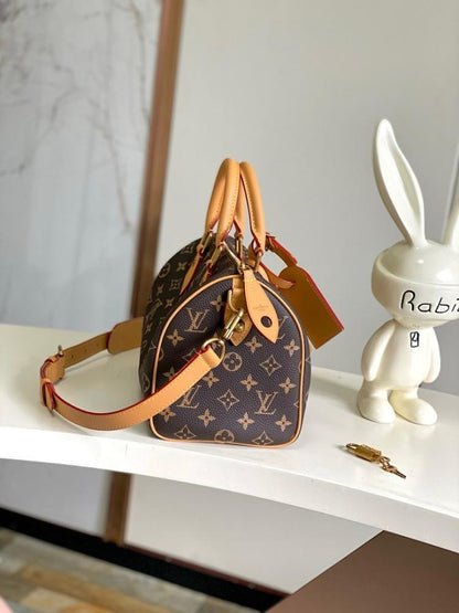 Speedy Bandouliere Monogram Calfskin Crossbody Bag