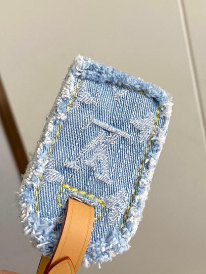 Modern Luxury Denim Top Handle Bag