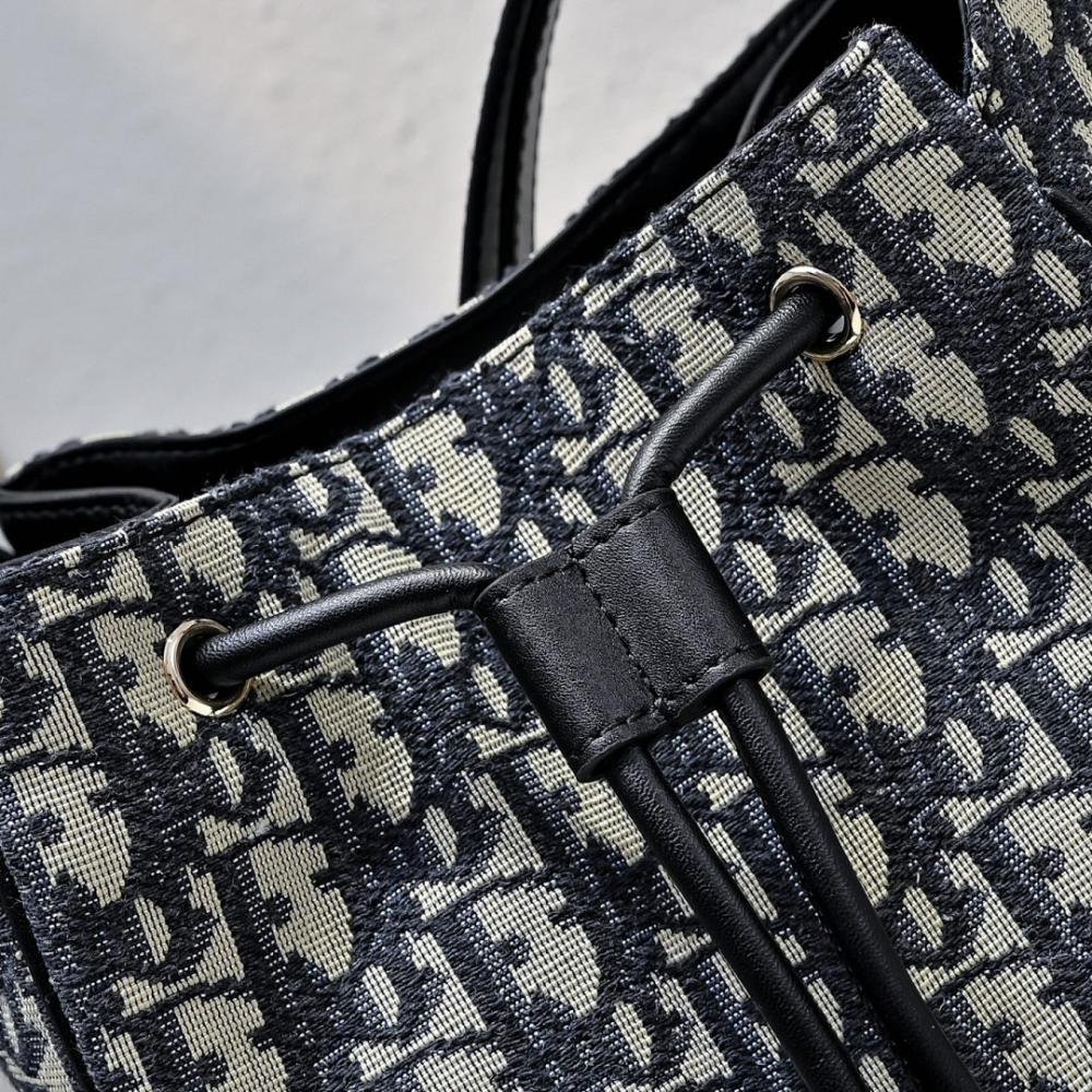 Elegant Gold Embroidered Lambskin Bucket Bag – Special Edition