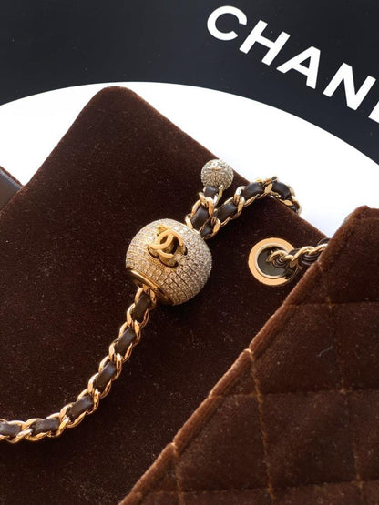 Crystal-Embellished Top Handle Bag