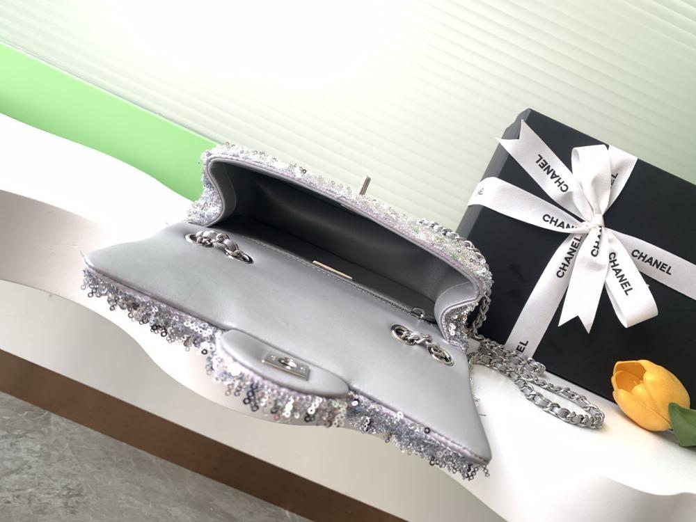 Silver Top Handle Bag