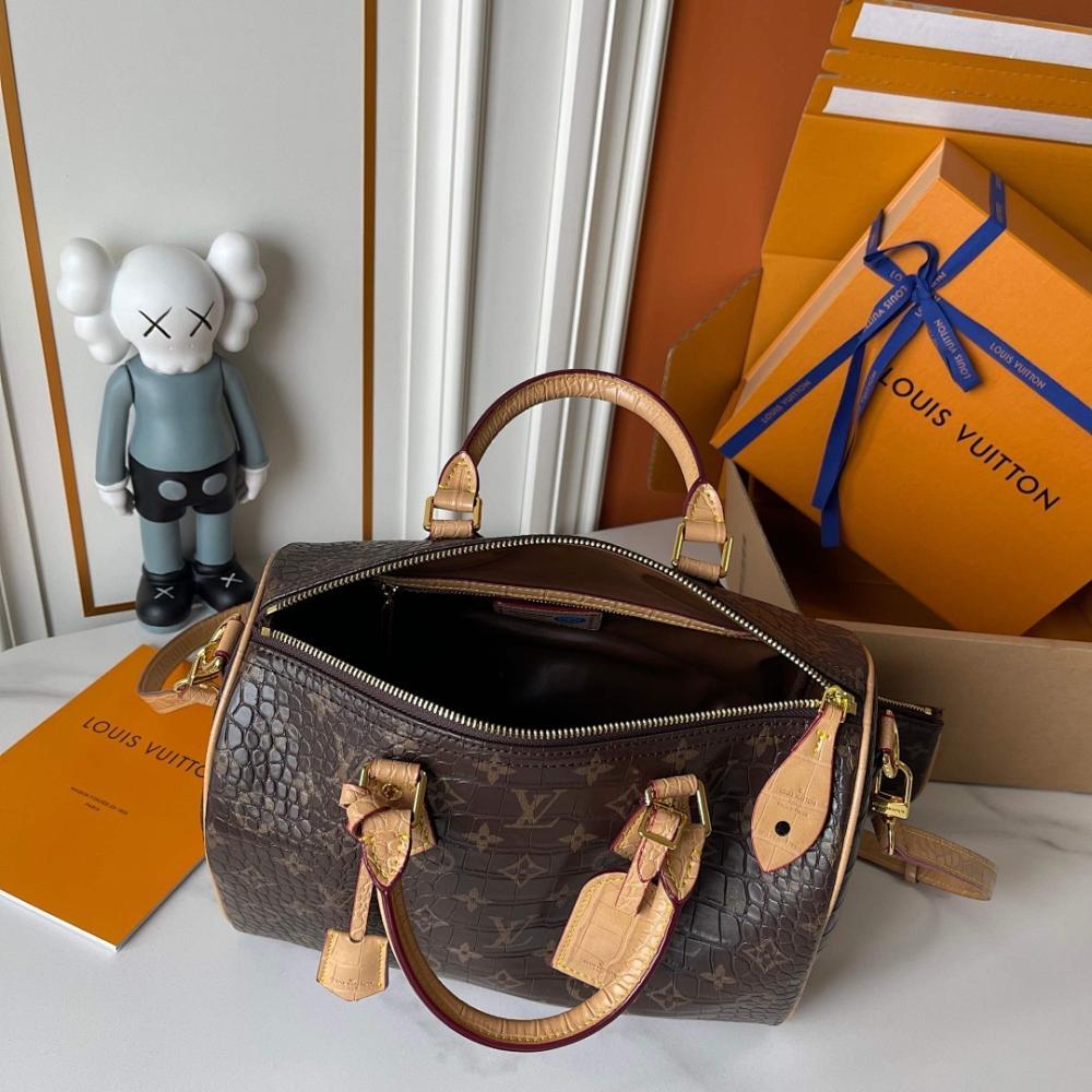 Modern Stylish Monogram Calfskin Top Handle Bag