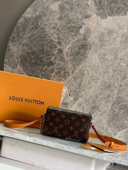 Classic Premium Monogram Calfskin Shoulder Bag