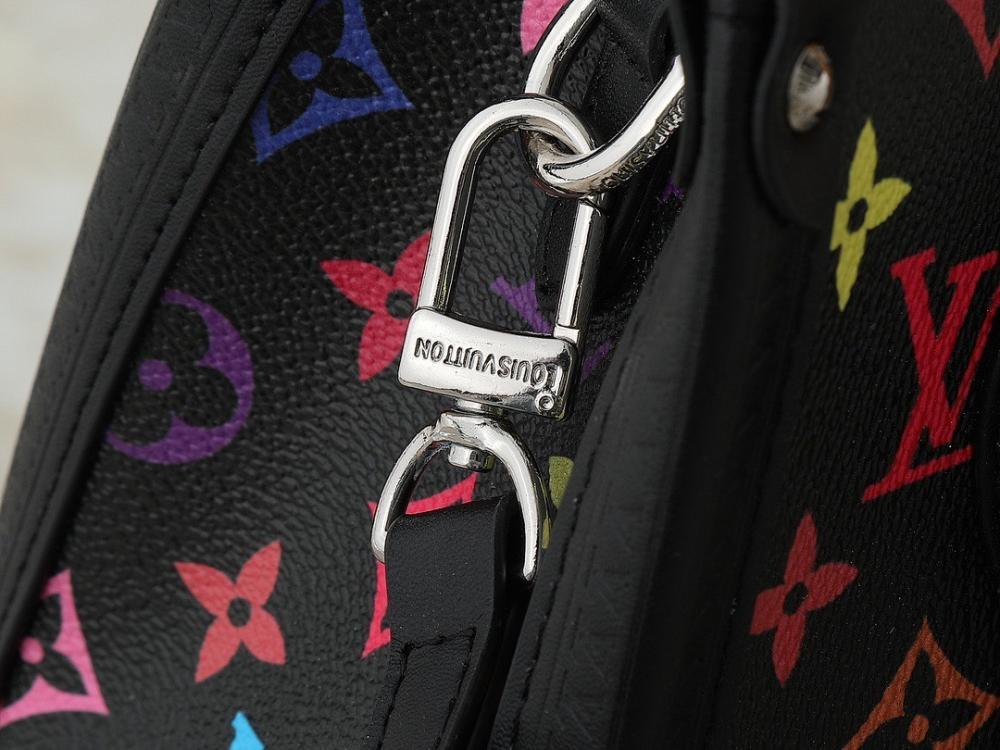 Modern Italian-Inspired Monogram Leather Shoulder Bag