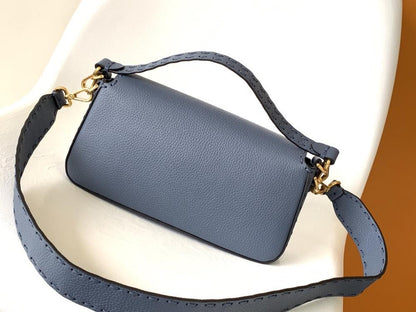 Refined Leather Top Handle Bag