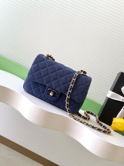 Classic Gold Leather Shoulder Bag