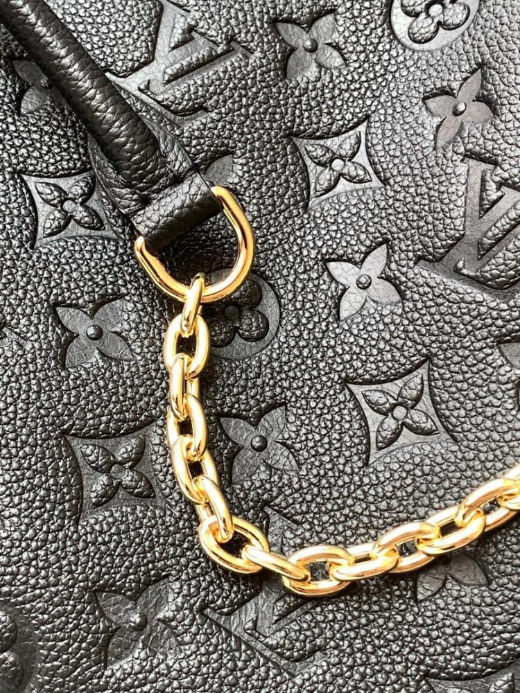 Modern Italian-Inspired Monogram Leather Shoulder Bag
