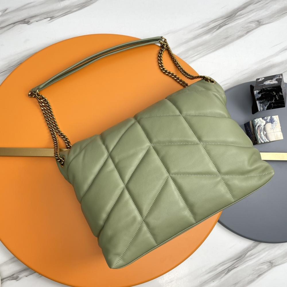 Alma Green Quilted Lambskin Shoulder Bag