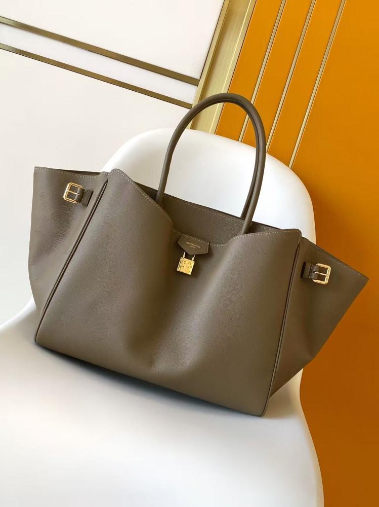 Gold Calfskin Top Handle Bag