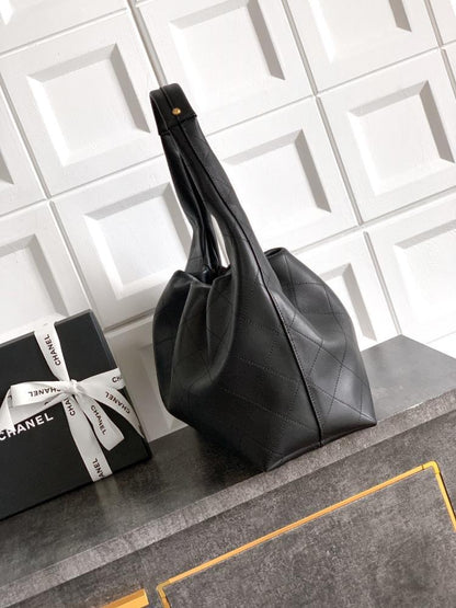 Woven Leather Hobo Bag