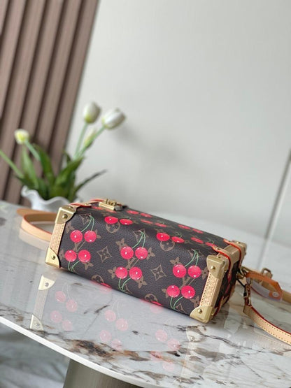 Italian-Inspired Elegant Studded Calfskin Travel Bag