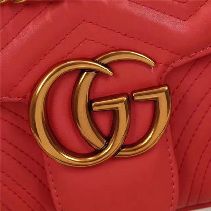 GG Marmont Quilted Lambskin Shoulder Bag