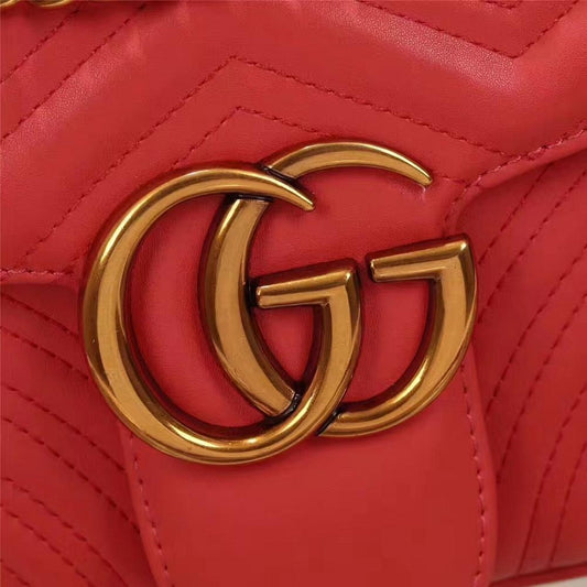 GG Marmont Quilted Lambskin Shoulder Bag