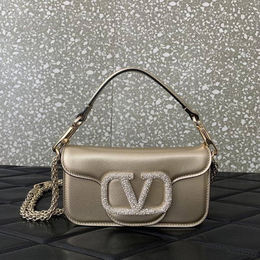 Crystal-Embellished Calfskin Wallet