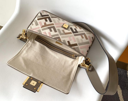 Embroidered Top Handle Bag