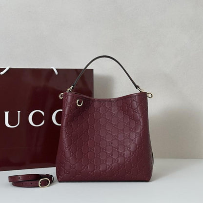 Leather Top Handle Bag