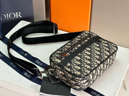 Classic Elegant Black Printed Calfskin Shoulder Bag – Special Edition