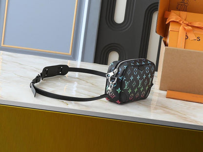 Alma Monogram Leather Shoulder Bag