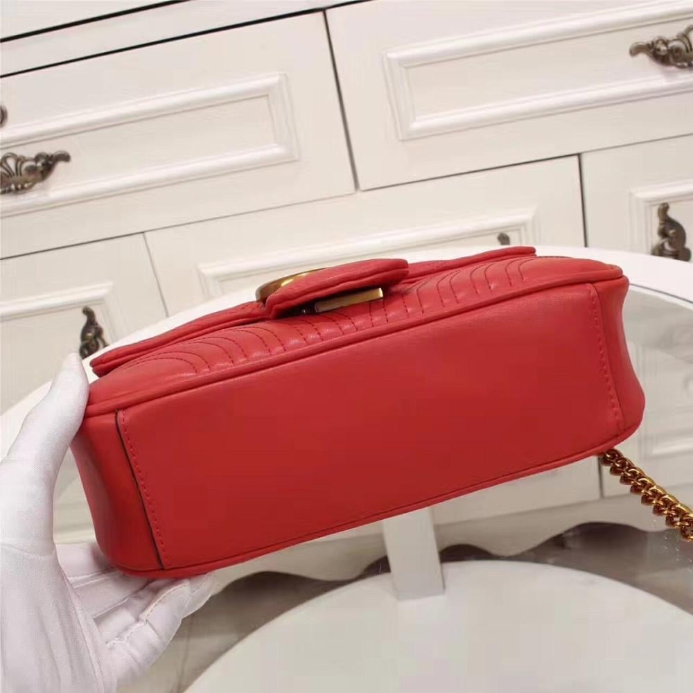 GG Marmont Quilted Lambskin Shoulder Bag