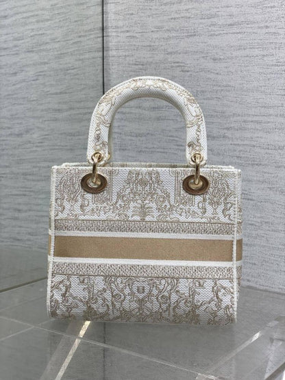 Gold Top Handle Bag