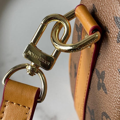 Classic Premium Blue Monogram Leather Shoulder Bag