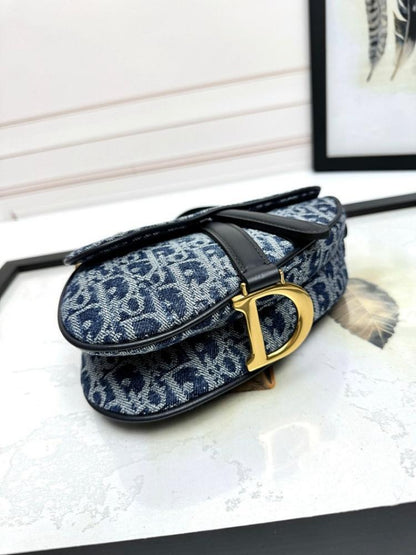 Modern Stylish Blue Embroidered Shoulder Bag