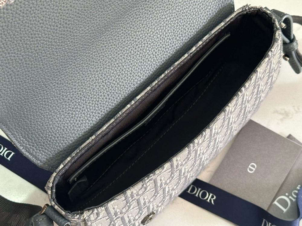 Saddle Black Printed Calfskin Shoulder Bag