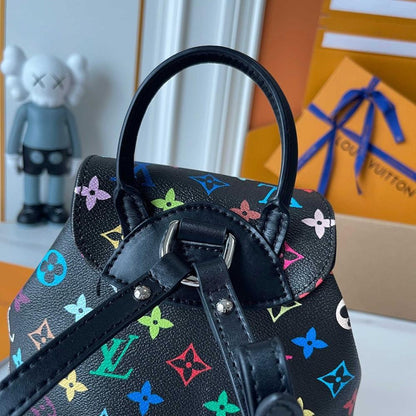 Modern Italian-Inspired Monogram Leather Shoulder Bag