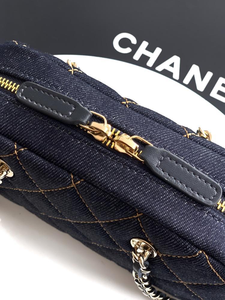 Denim Top Handle Bag
