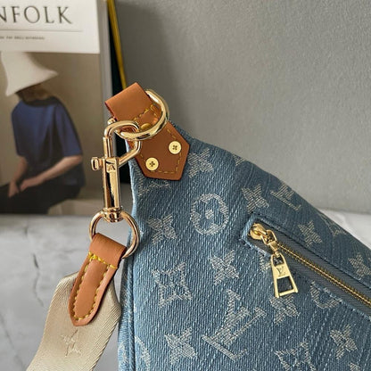 Modern Refined Leather Top Handle Bag