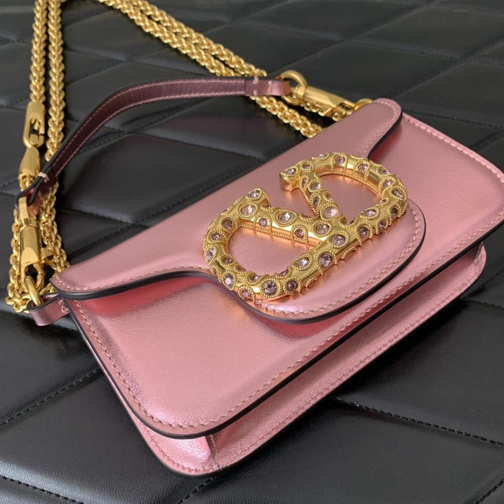 Crystal-Embellished Calfskin Wallet