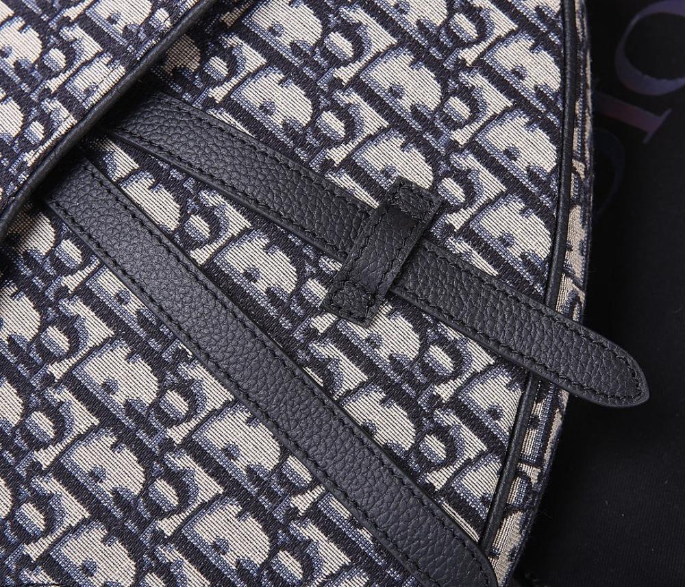 Saddle Black Calfskin Crossbody Bag