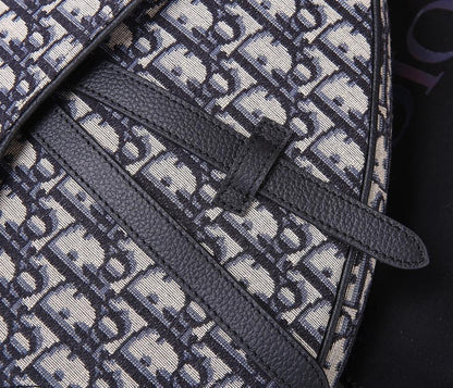 Saddle Black Calfskin Crossbody Bag