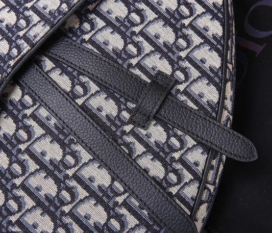 Saddle Black Calfskin Crossbody Bag