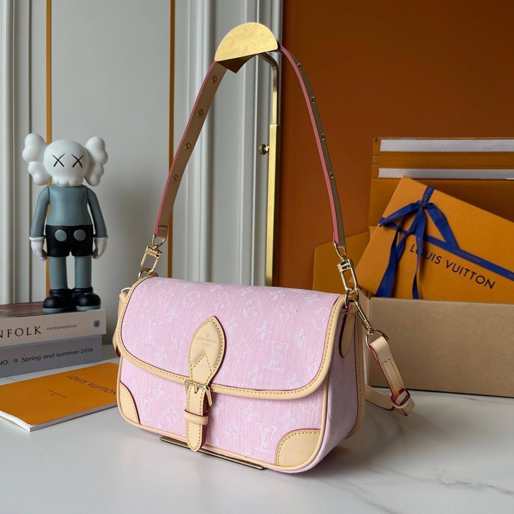 Diane Embroidered Denim Shoulder Bag