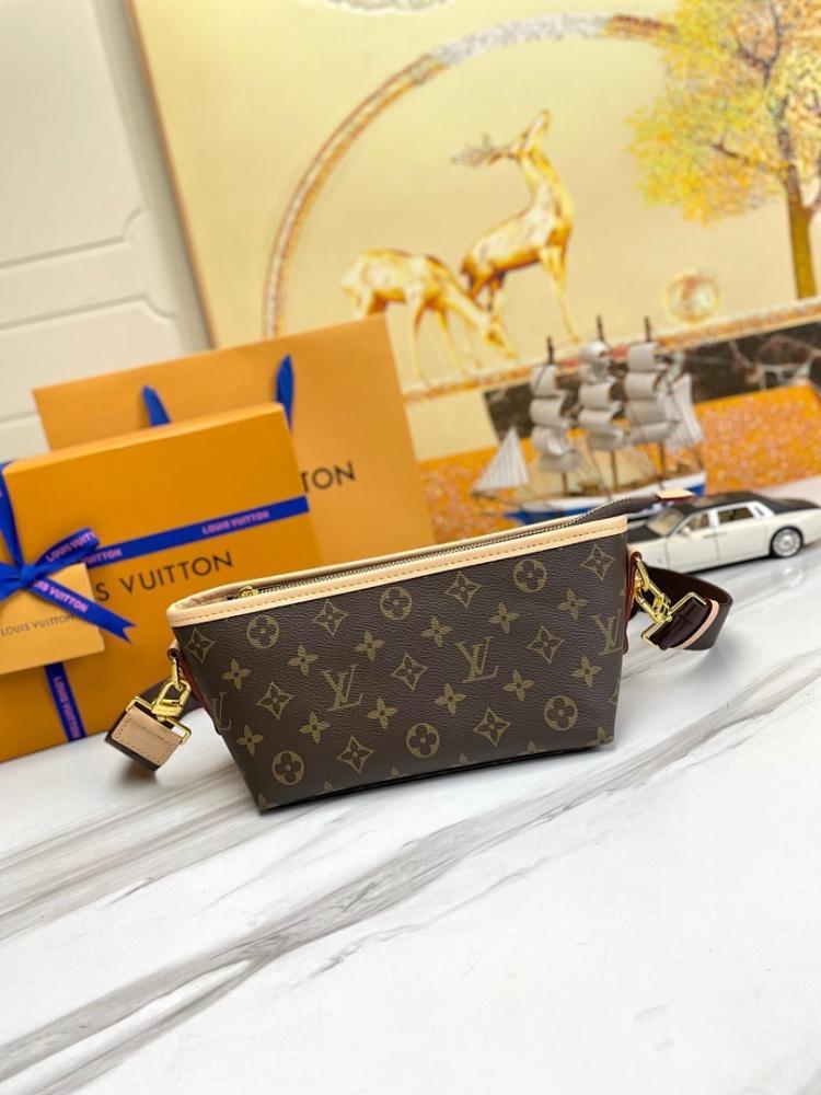 Modern Refined Monogram Leather Top Handle Bag