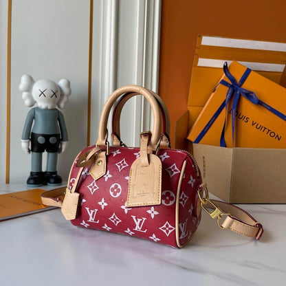 Alma Monogram Leather Shoulder Bag