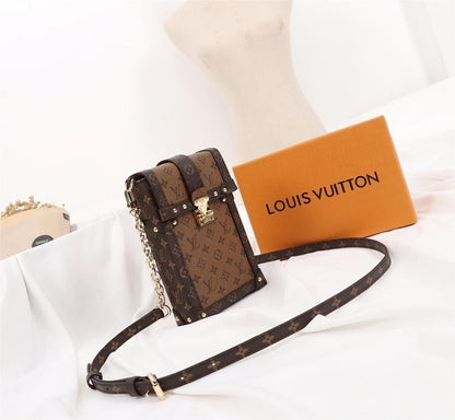 Classic Refined Monogram Calfskin Shoulder Bag