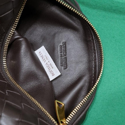Modern Stylish Gold Woven Lambskin Shoulder Bag