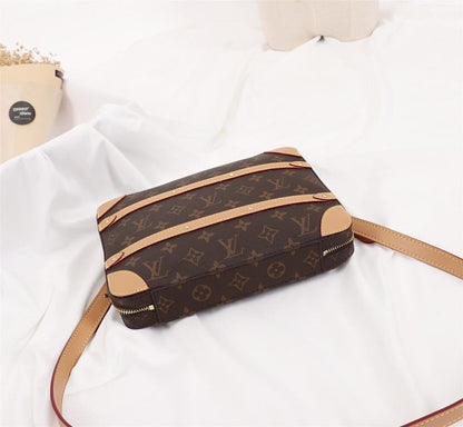 Soft Trunk Monogram Leather Shoulder Bag
