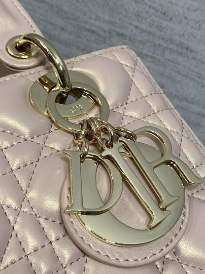 Alma Pink Lambskin Top Handle Bag