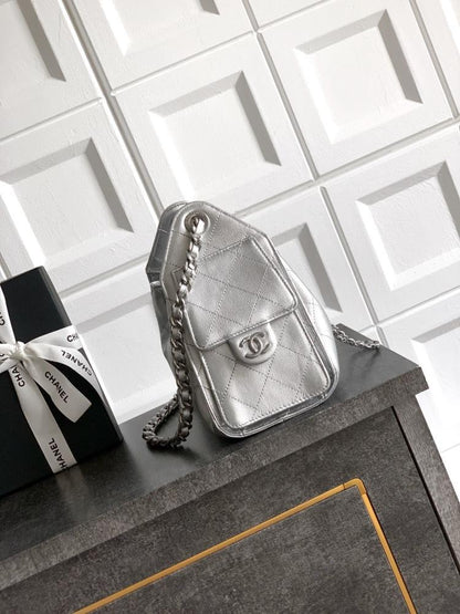 Silver Hobo Bag