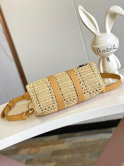Luxury Elegant Woven Raffia Top Handle Bag – Special Edition