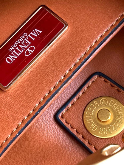Italian-Inspired Luxury Studded Denim Shoulder Bag