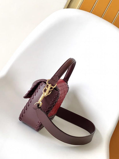 Woven Leather Shoulder Bag