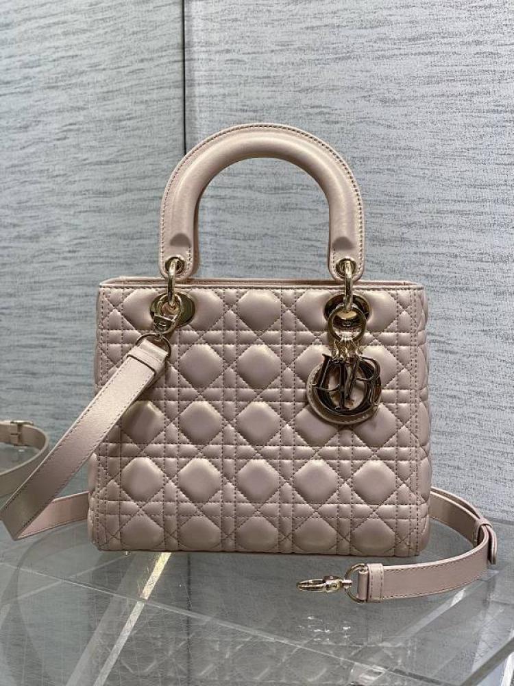 Alma Pink Lambskin Top Handle Bag