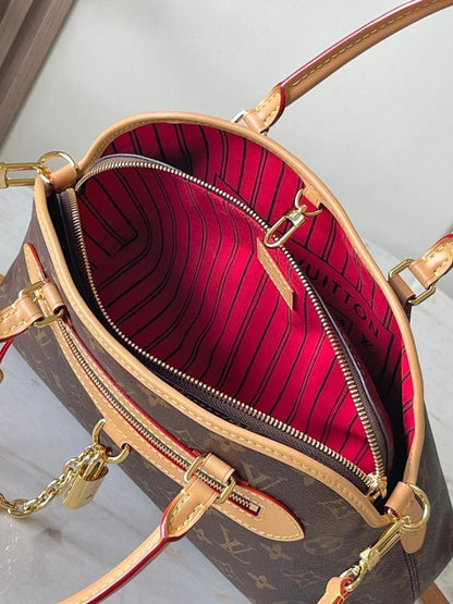 Alma Gold Monogram Calfskin Shoulder Bag