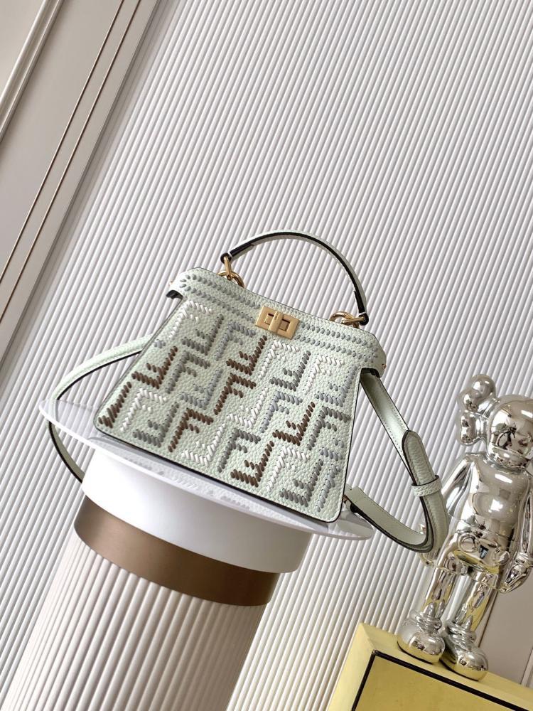 Embroidered Calfskin Top Handle Bag