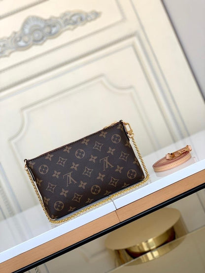 Stylish Refined Gold Leather Crossbody Bag