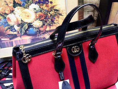 Alma Red Top Handle Bag